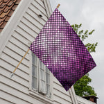 Purple Disco Lights Pattern Print House Flag