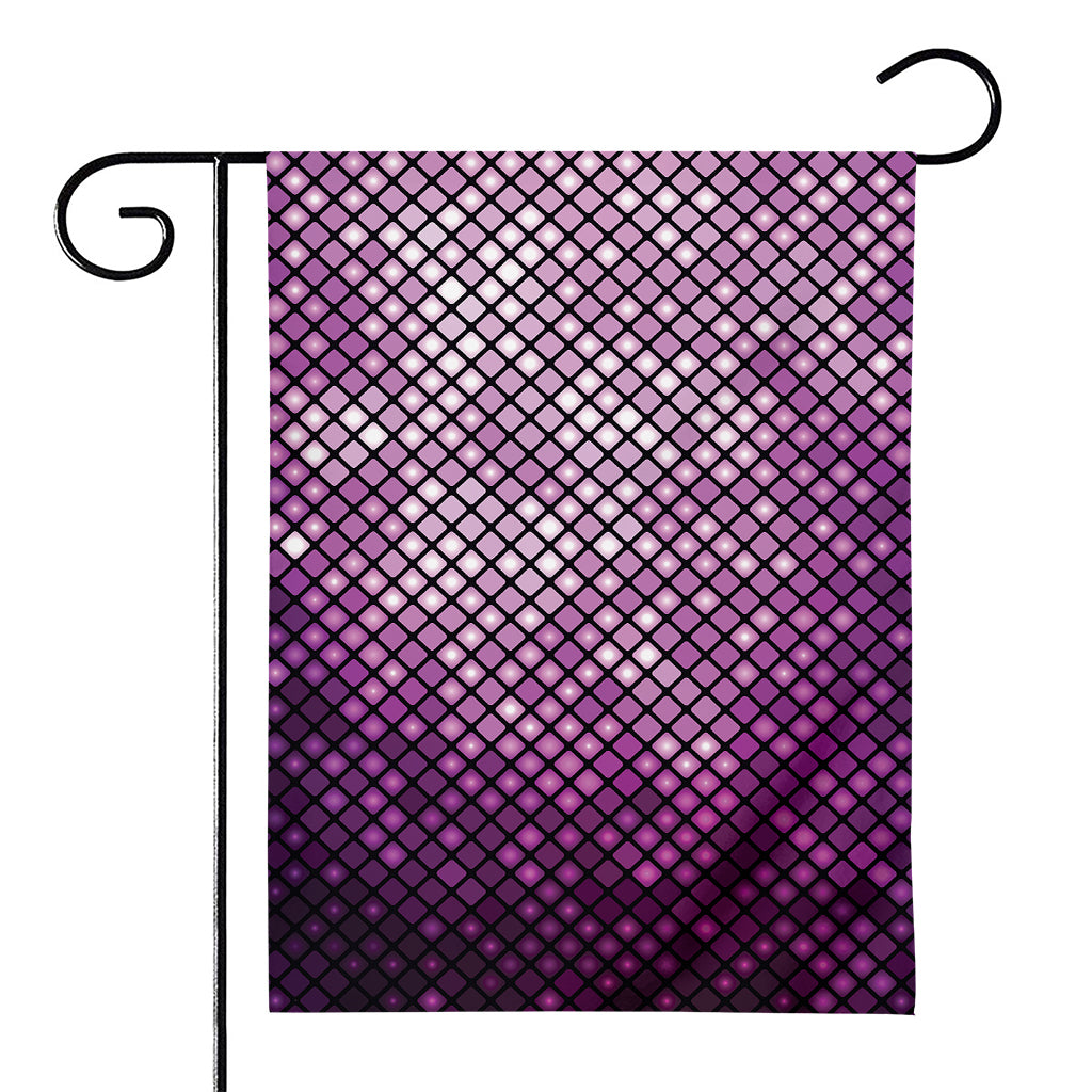 Purple Disco Lights Pattern Print House Flag