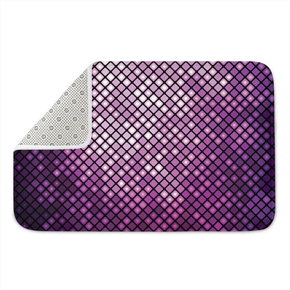 Purple Disco Lights Pattern Print Indoor Door Mat