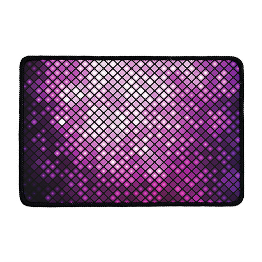 Purple Disco Lights Pattern Print Kitchen Mat
