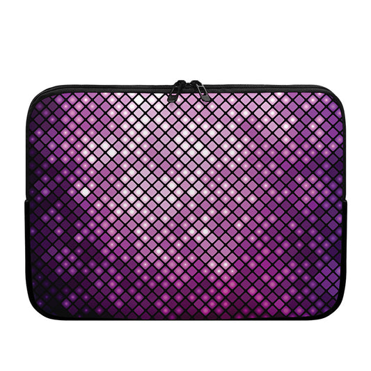 Purple Disco Lights Pattern Print Laptop Sleeve