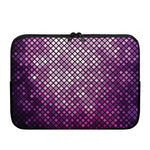 Purple Disco Lights Pattern Print Laptop Sleeve