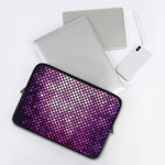 Purple Disco Lights Pattern Print Laptop Sleeve