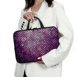 Purple Disco Lights Pattern Print Laptop Sleeve With Handle