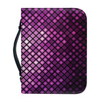 Purple Disco Lights Pattern Print Leather Bible Cover