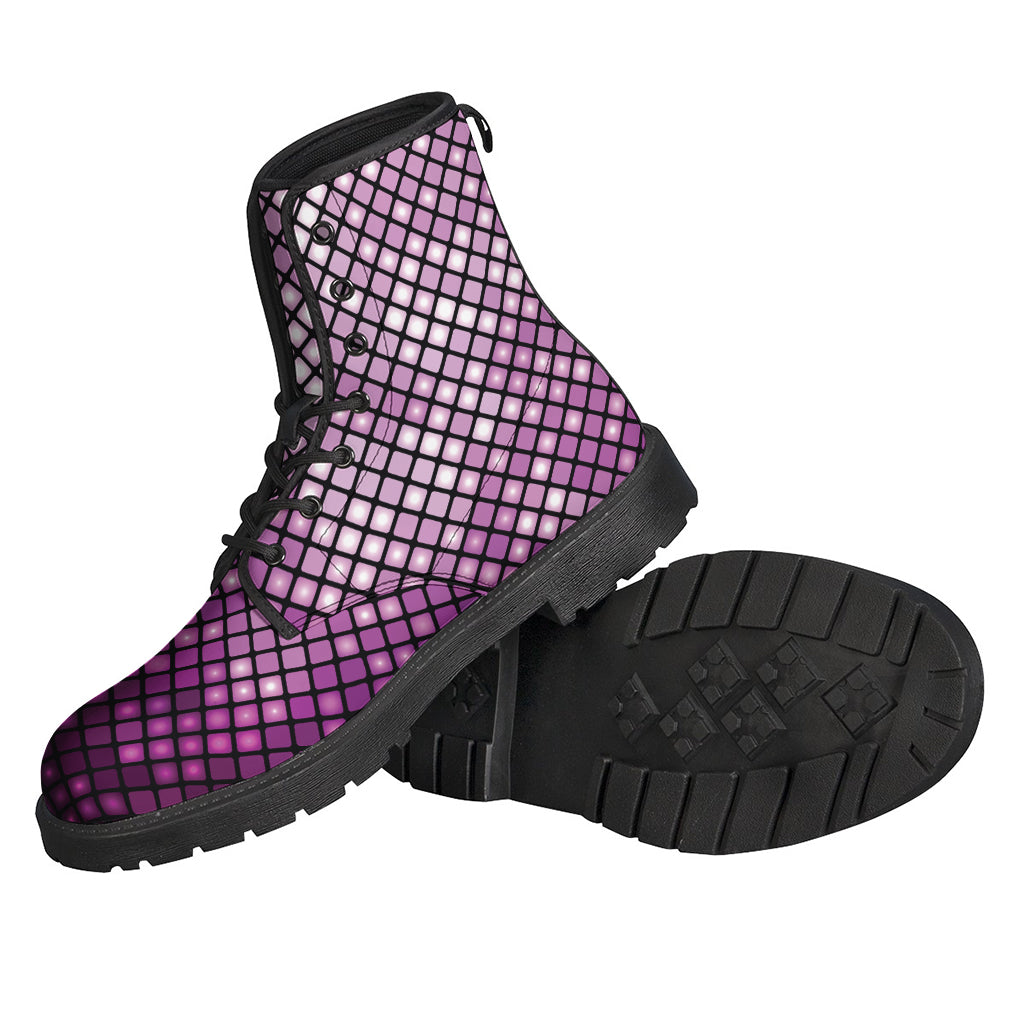 Purple Disco Lights Pattern Print Backpack
