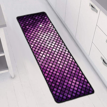 Purple Disco Lights Pattern Print Long Kitchen Mat