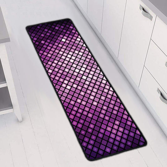 Purple Disco Lights Pattern Print Long Kitchen Mat