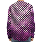 Purple Disco Lights Pattern Print Long Sleeve Baseball Jersey