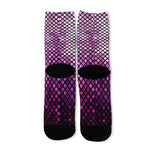 Purple Disco Lights Pattern Print Long Socks