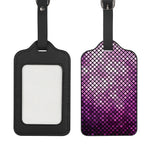 Purple Disco Lights Pattern Print Luggage Tag