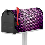 Purple Disco Lights Pattern Print Mailbox Cover