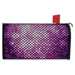 Purple Disco Lights Pattern Print Mailbox Cover