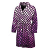 Purple Disco Lights Pattern Print Men's Bathrobe