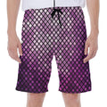 Purple Disco Lights Pattern Print Men's Beach Shorts