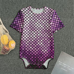Purple Disco Lights Pattern Print Men's Bodysuit