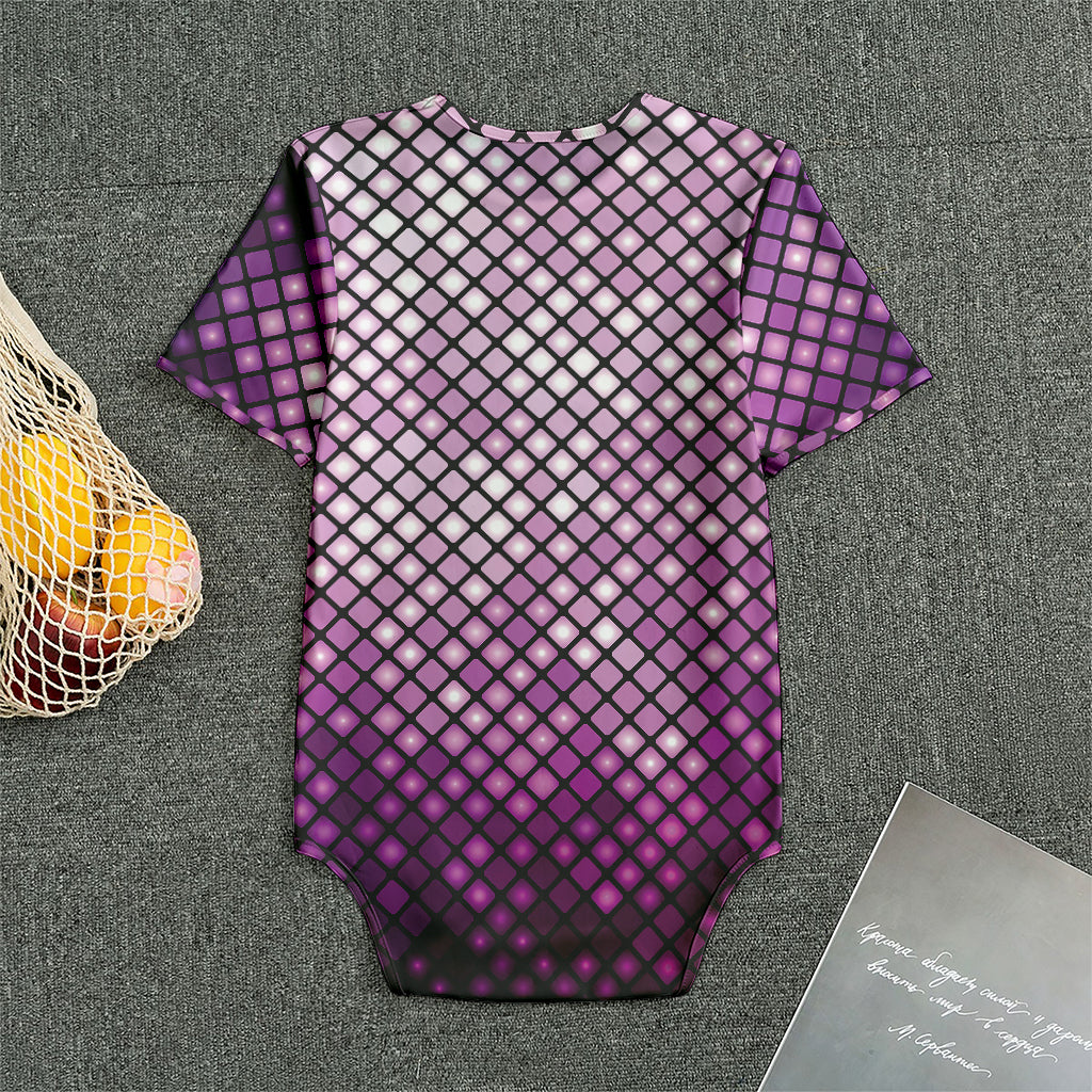 Purple Disco Lights Pattern Print Men's Bodysuit