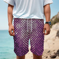 Purple Disco Lights Pattern Print Men's Cargo Shorts