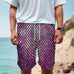 Purple Disco Lights Pattern Print Men's Cargo Shorts