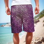 Purple Disco Lights Pattern Print Men's Cargo Shorts