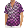 Purple Disco Lights Pattern Print Men's Deep V-Neck Shirt