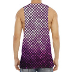 Purple Disco Lights Pattern Print Men's Muscle Tank Top