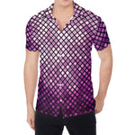 Purple Disco Lights Pattern Print Men's Shirt