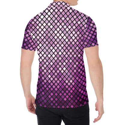 Purple Disco Lights Pattern Print Men's Shirt