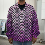 Purple Disco Lights Pattern Print Men's Shirt Jacket