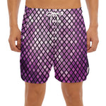 Purple Disco Lights Pattern Print Men's Split Running Shorts
