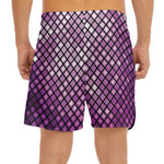 Purple Disco Lights Pattern Print Men's Split Running Shorts