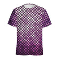 Purple Disco Lights Pattern Print Men's Athletic T-Shirt
