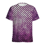 Purple Disco Lights Pattern Print Men's Sports T-Shirt