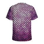 Purple Disco Lights Pattern Print Men's Sports T-Shirt