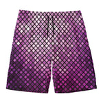 Purple Disco Lights Pattern Print Men's Swim Trunks