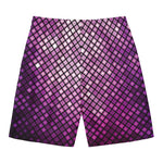 Purple Disco Lights Pattern Print Men's Swim Trunks