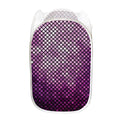 Purple Disco Lights Pattern Print Mesh Laundry Hamper