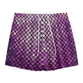 Purple Disco Lights Pattern Print Mesh Shorts