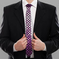 Purple Disco Lights Pattern Print Necktie