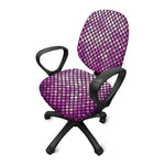Purple Disco Lights Pattern Print Office Chair Cover