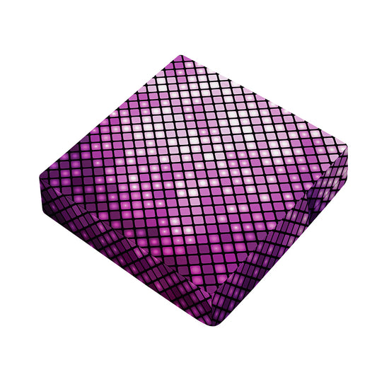 Purple Disco Lights Pattern Print Outdoor Seat Cushion Cover