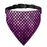 Purple Disco Lights Pattern Print Over The Collar Dog Bandana