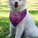 Purple Disco Lights Pattern Print Over The Collar Dog Bandana