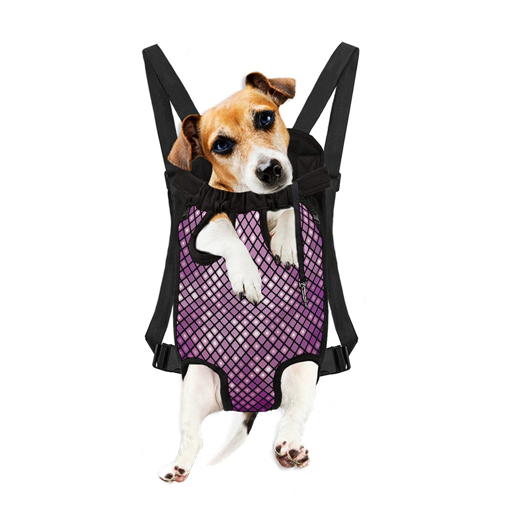 Purple Disco Lights Pattern Print Pet Carrier Backpack