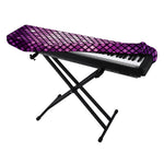 Purple Disco Lights Pattern Print Piano Keyboard Cover