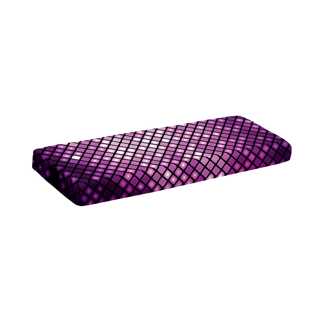 Purple Disco Lights Pattern Print Piano Keyboard Cover