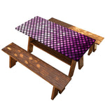 Purple Disco Lights Pattern Print Picnic Table Cover