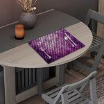 Purple Disco Lights Pattern Print Placemat