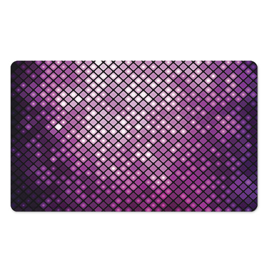 Purple Disco Lights Pattern Print Polyester Doormat