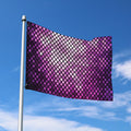 Purple Disco Lights Pattern Print Polyester Flag
